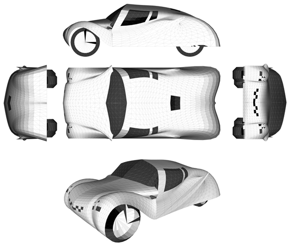 Generative Design of Cars by C.Soddu. variation 2